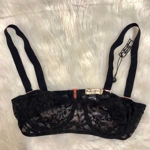 For Love & Lemons Black Underwire Bra